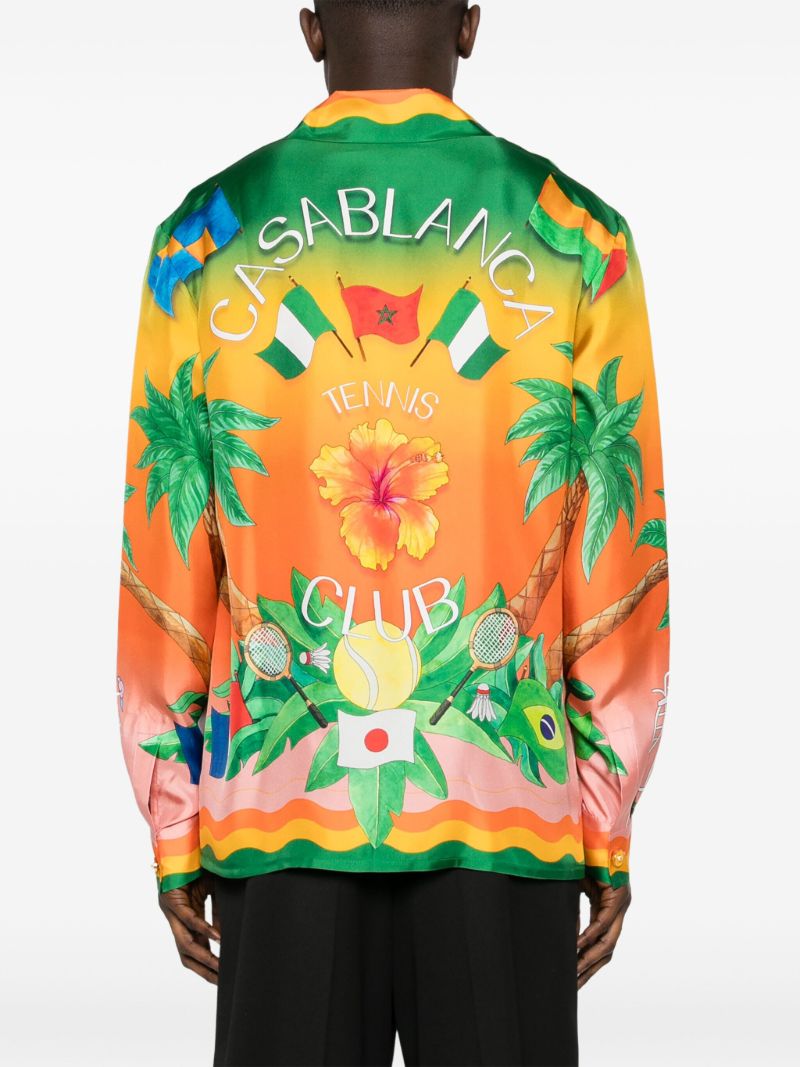 Orange Tennis Club En Fleur Shirt