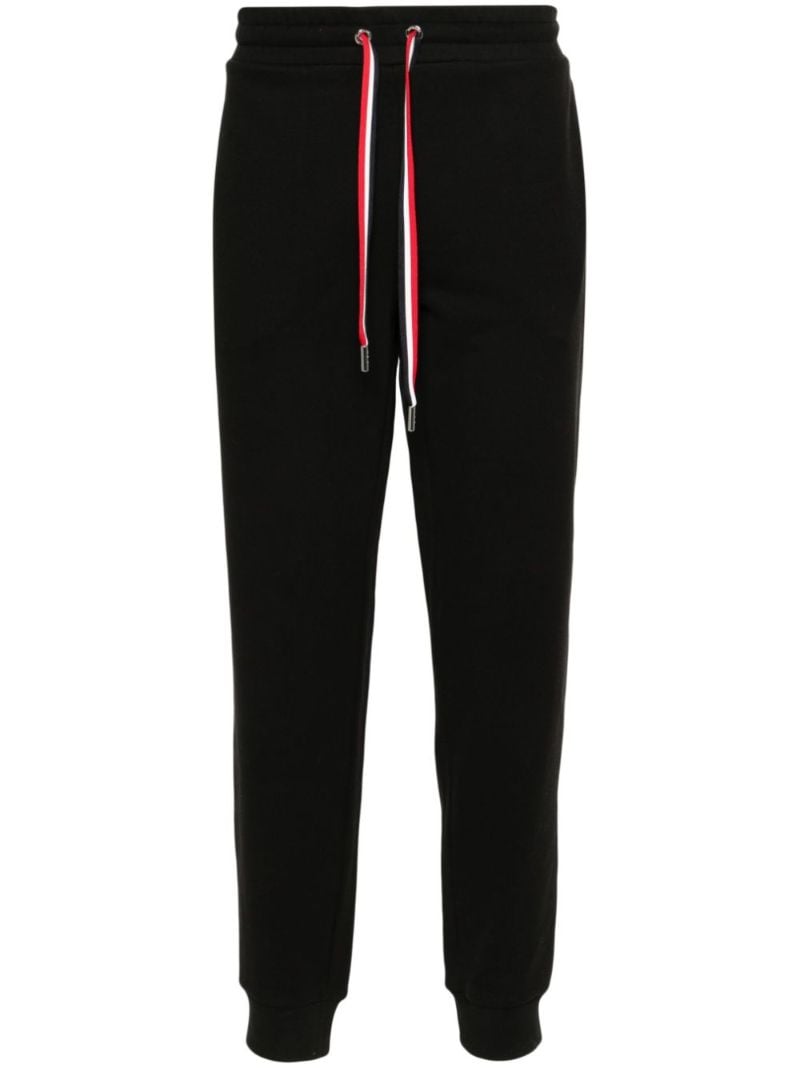 Black Tapered Cotton Track Pants