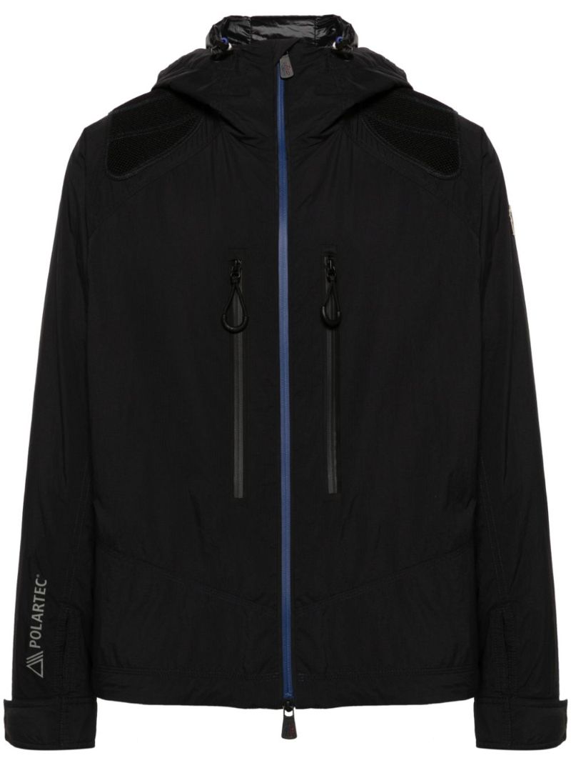 Black Ripstop Hooded Jacket