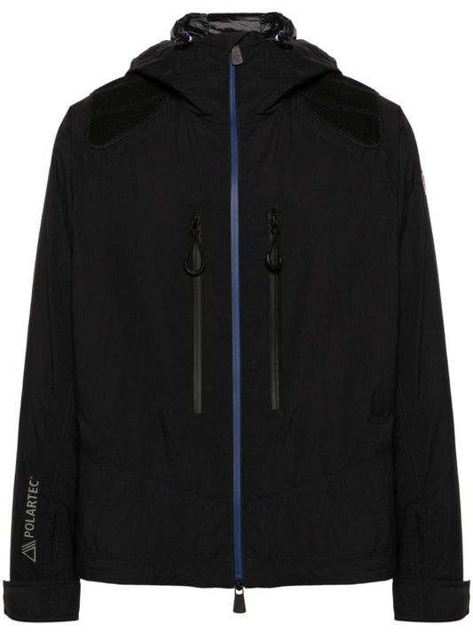 Black Ripstop Hooded Jacket