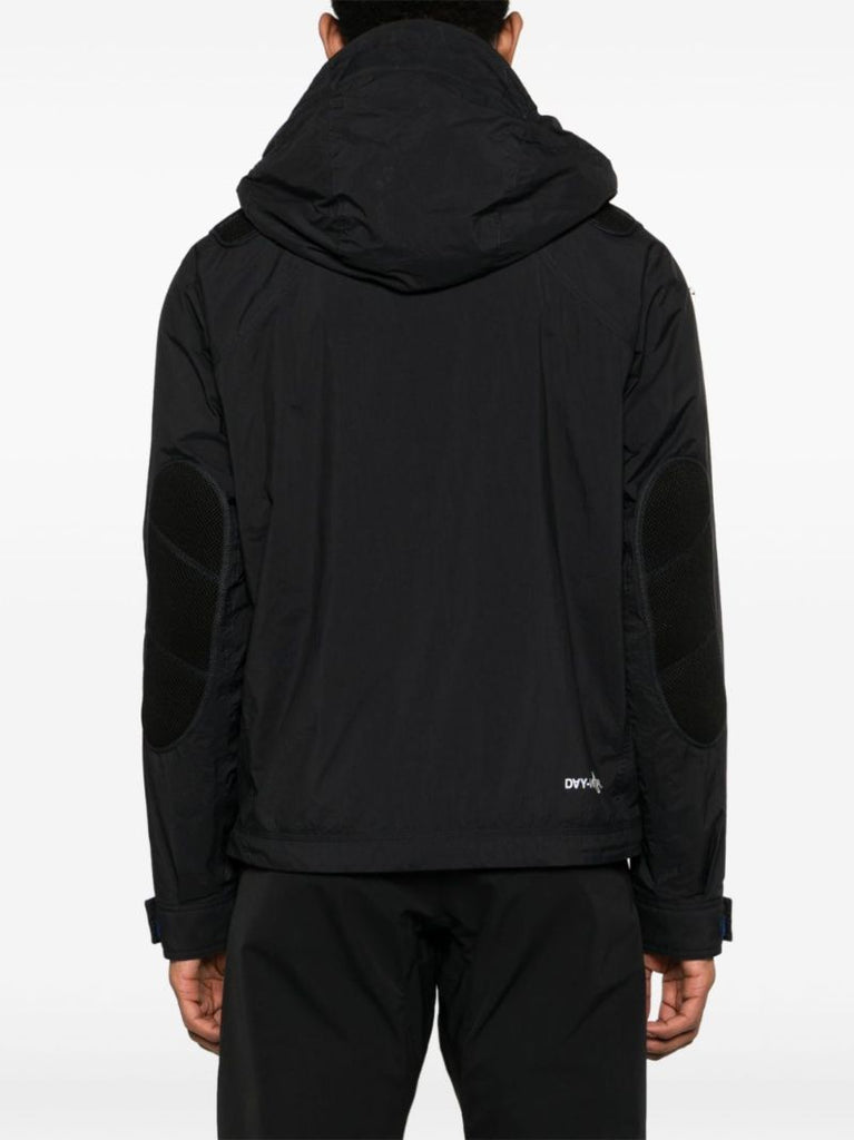 Black Ripstop Hooded Jacket