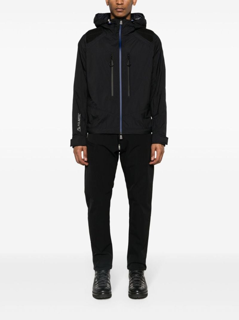 Black Ripstop Hooded Jacket