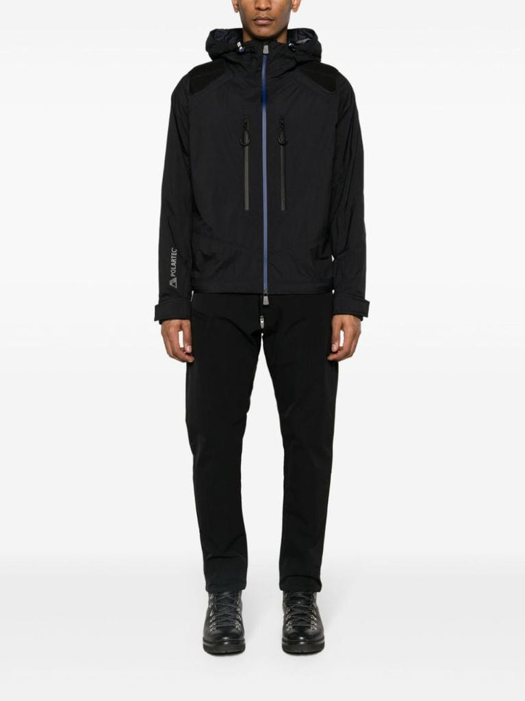 Black Ripstop Hooded Jacket