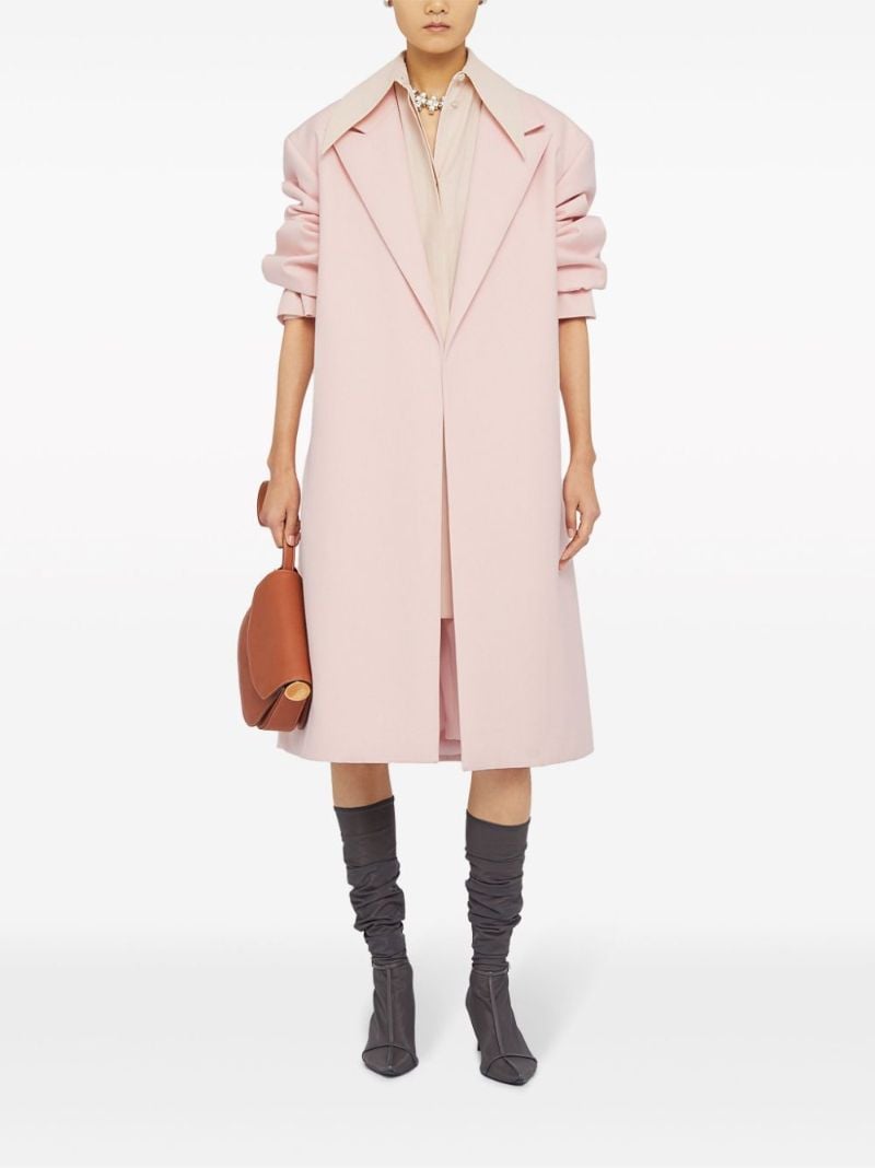 Pink Belted Wool Coat