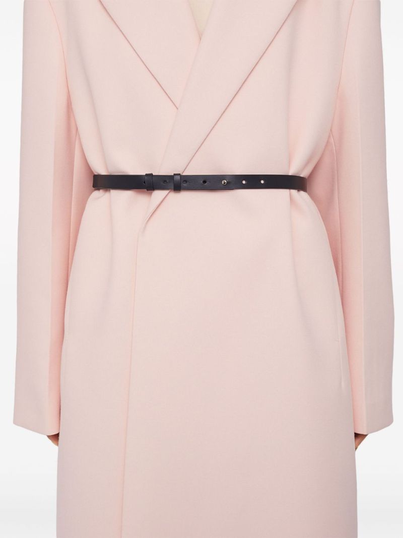 Pink Belted Wool Coat