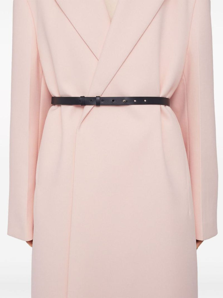 Pink Belted Wool Coat