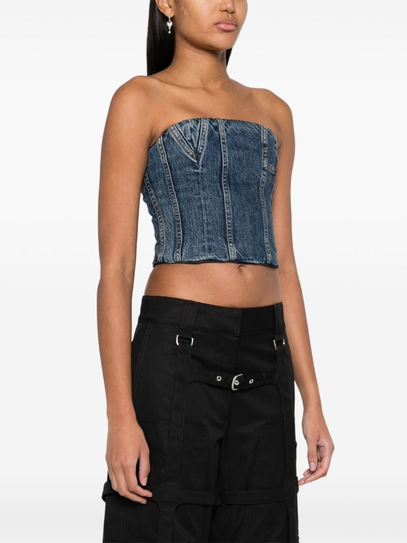 Blue Ma Denim Bustier Top