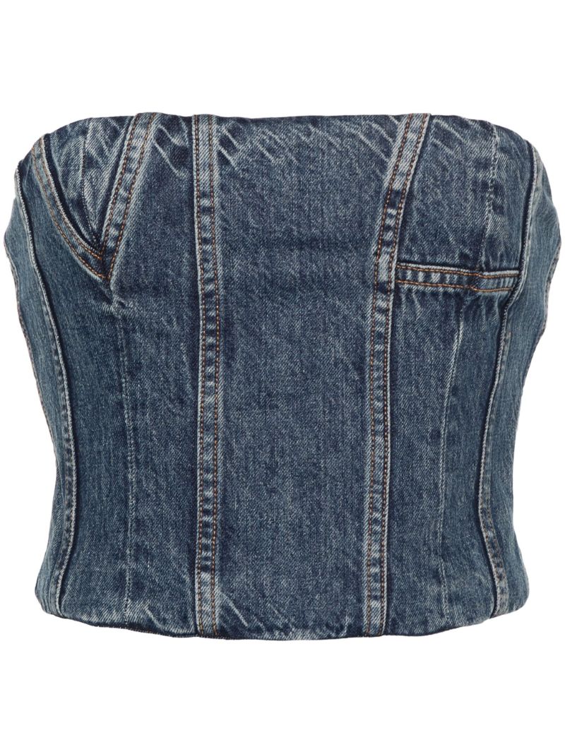 Blue Ma Denim Bustier Top