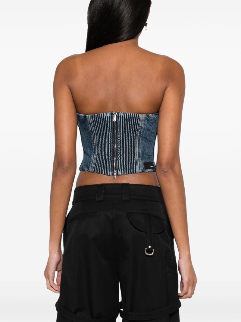 Blue Ma Denim Bustier Top