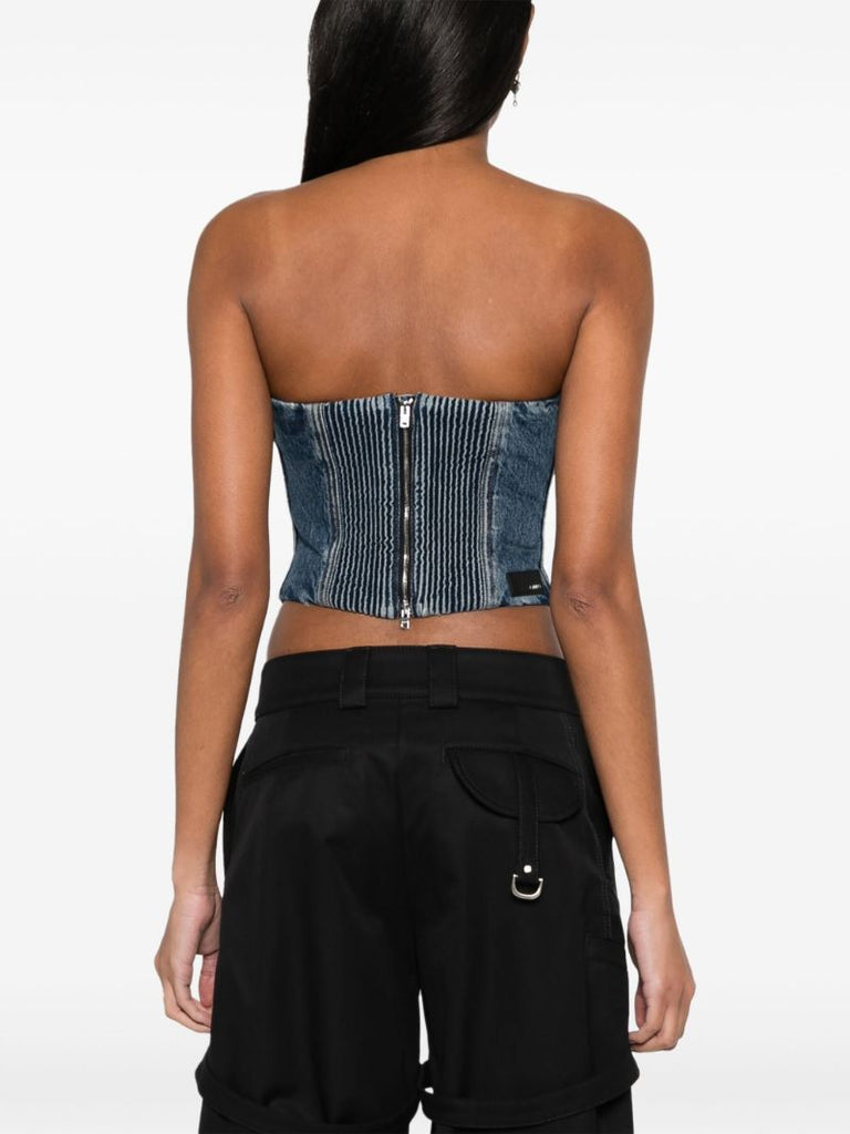 Blue Ma Denim Bustier Top