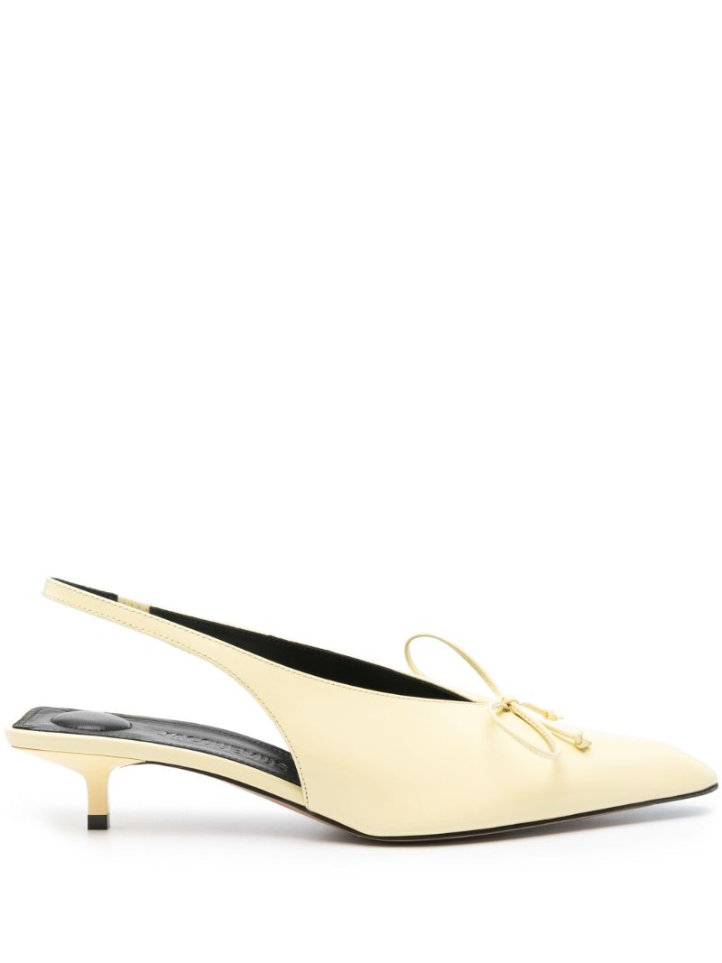 Yellow Cubisto 40 Leather Pumps
