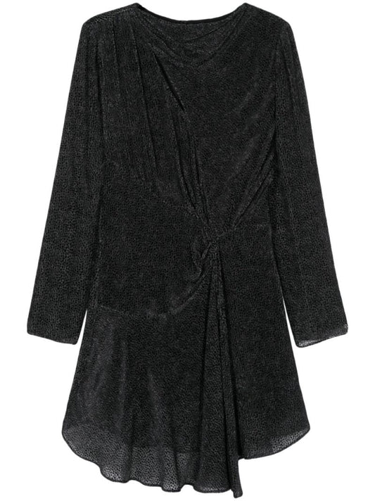Black Selma Draped Dress