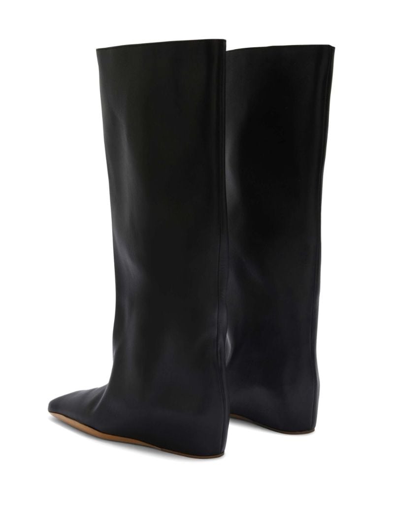 Black Knee-high Leather Boots
