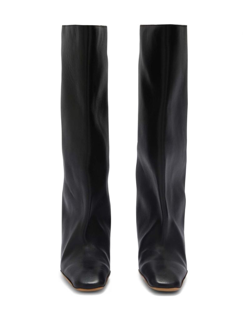 Black Knee-high Leather Boots