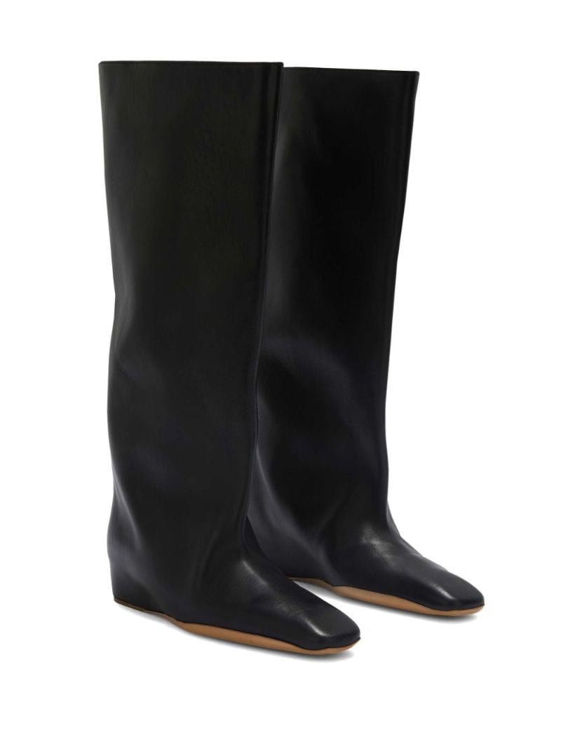 Black Knee-high Leather Boots