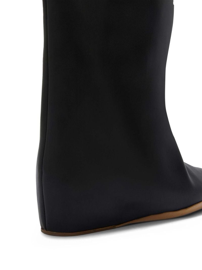 Black Knee-high Leather Boots