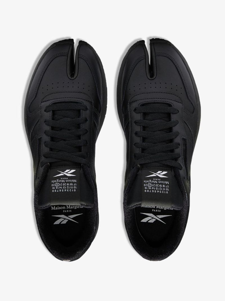 X Maison Margiela Black Classic Tabi Leather Sneakers