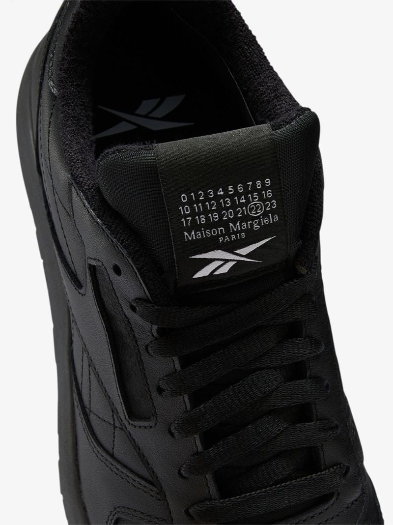 X Maison Margiela Black Classic Tabi Leather Sneakers