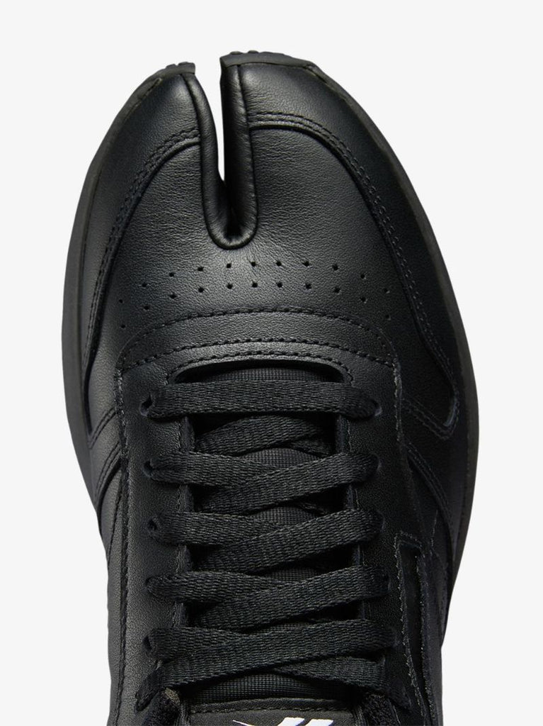X Maison Margiela Black Classic Tabi Leather Sneakers