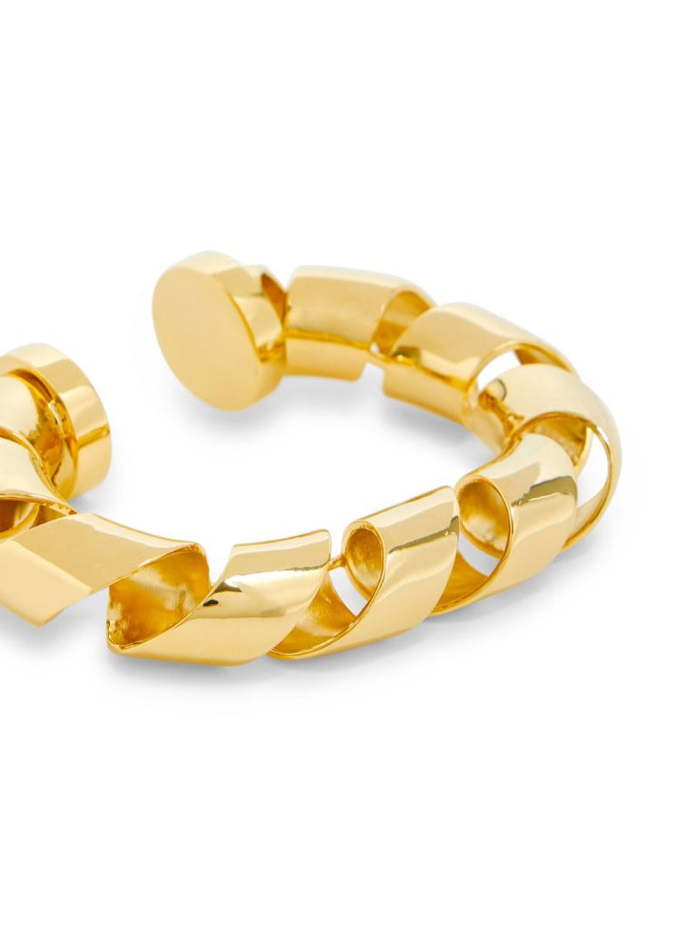 Gold-tone Xl Link Twist Cuff Bracelet