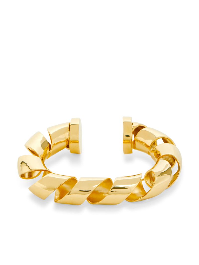 Gold-tone Xl Link Twist Cuff Bracelet