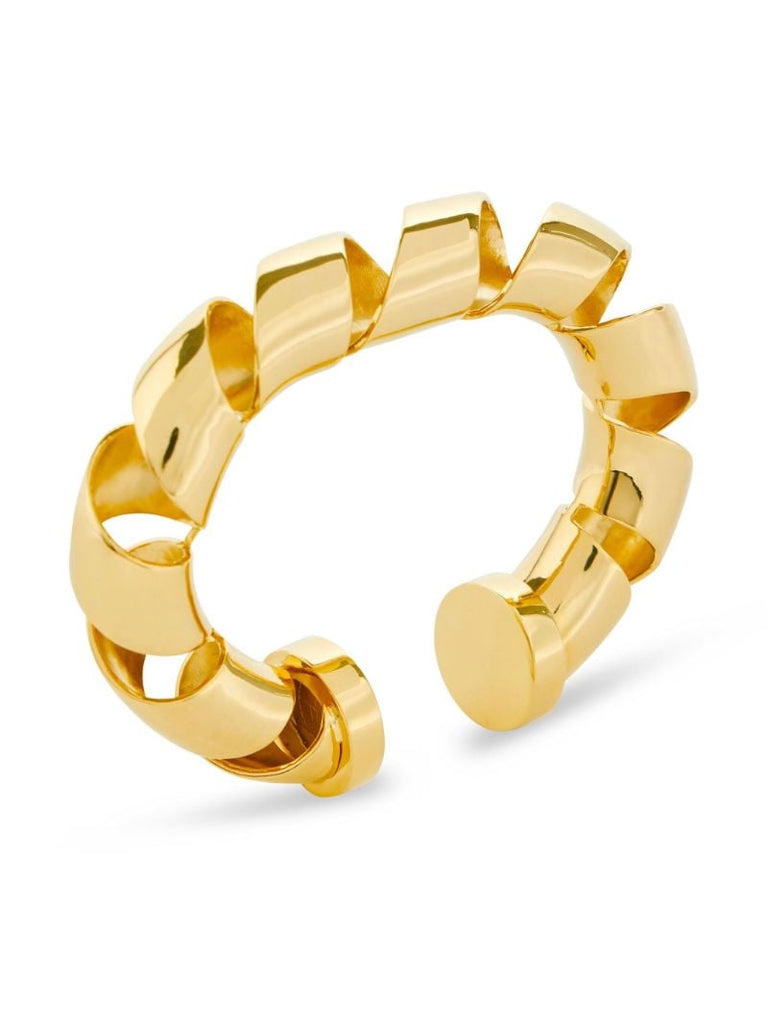 Gold-tone Xl Link Twist Cuff Bracelet