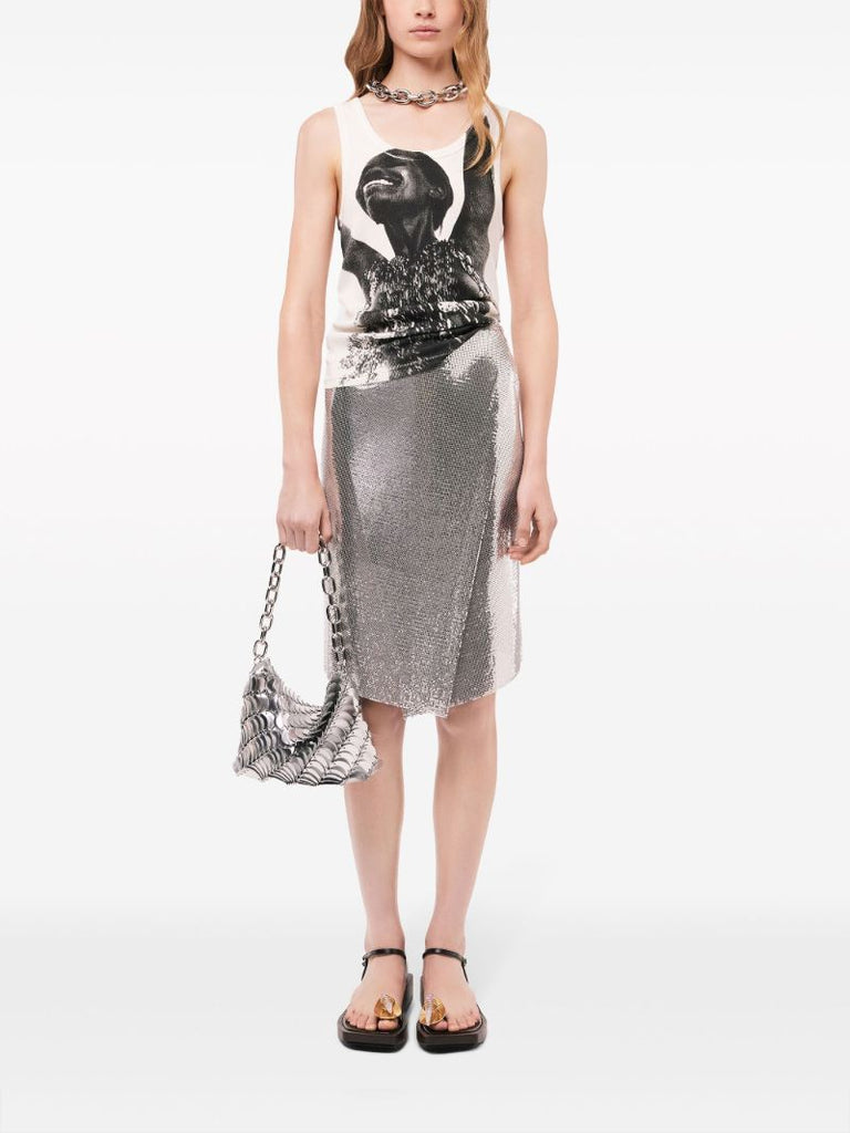 Silver-tone Paco Chainmail Shoulder Bag