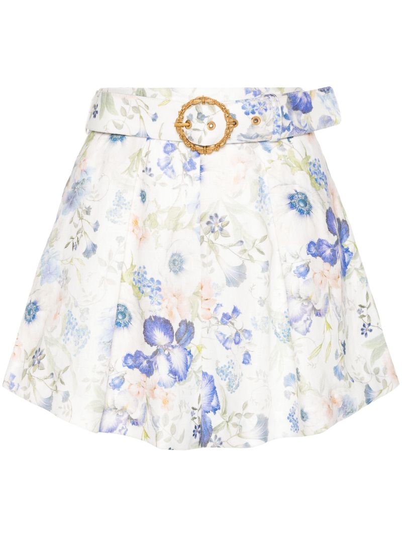 White Natura Chambray Shorts