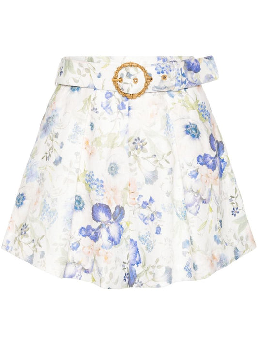 White Natura Chambray Shorts
