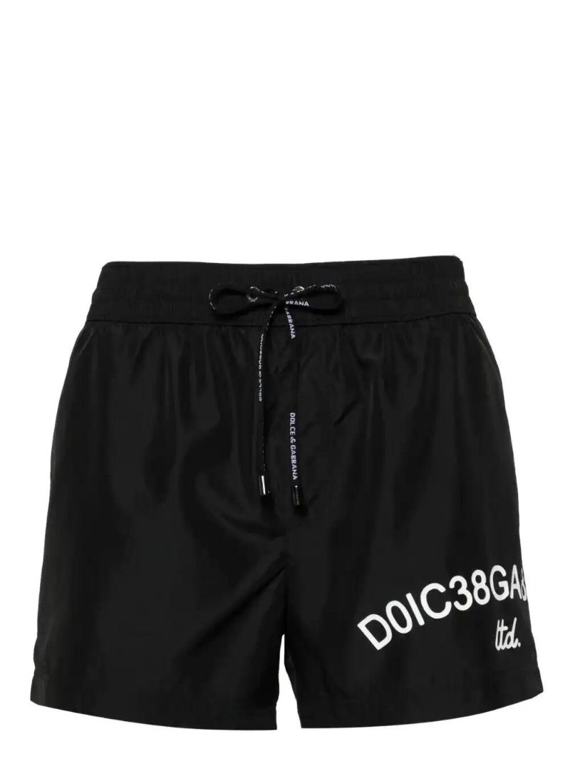 Logo-print Drawstring Swim Shorts