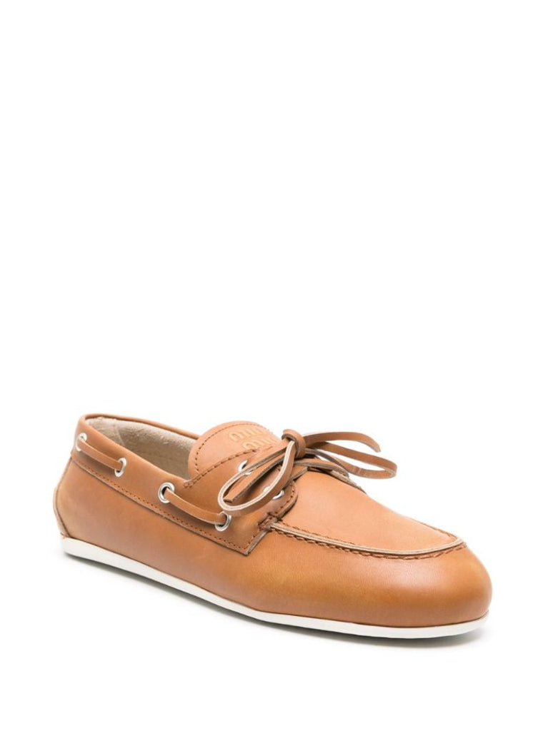 Brown Leather Lace-up Shoes