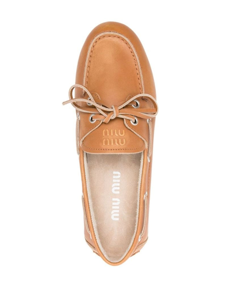 Brown Leather Lace-up Shoes