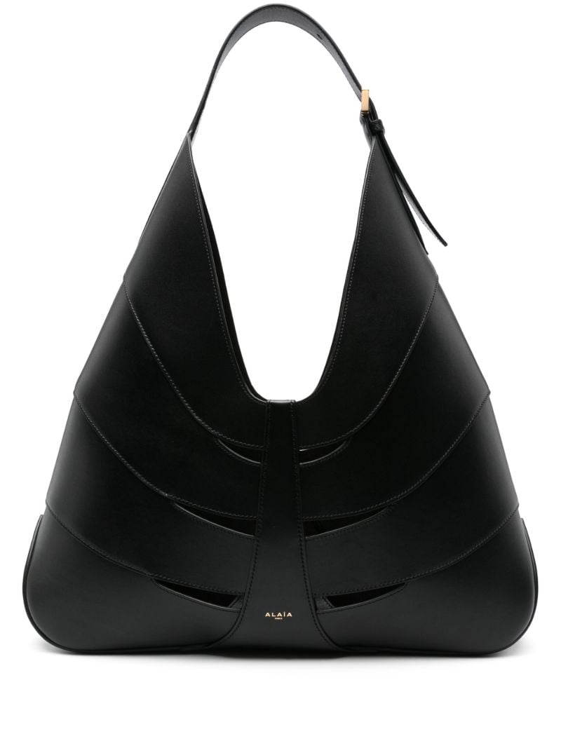 Black Delta Leather Tote Bag