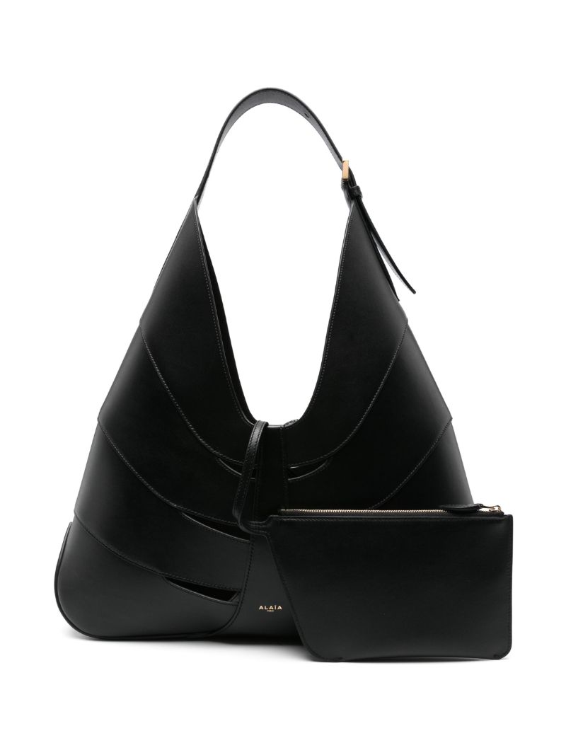Black Delta Leather Tote Bag