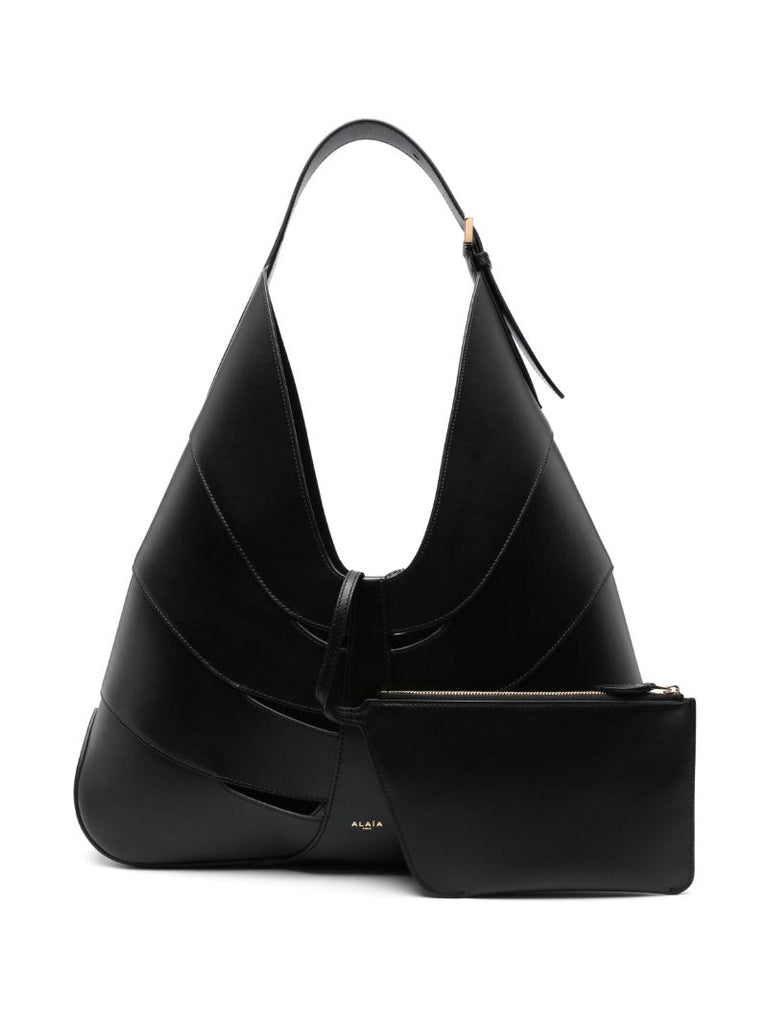 Black Delta Leather Tote Bag
