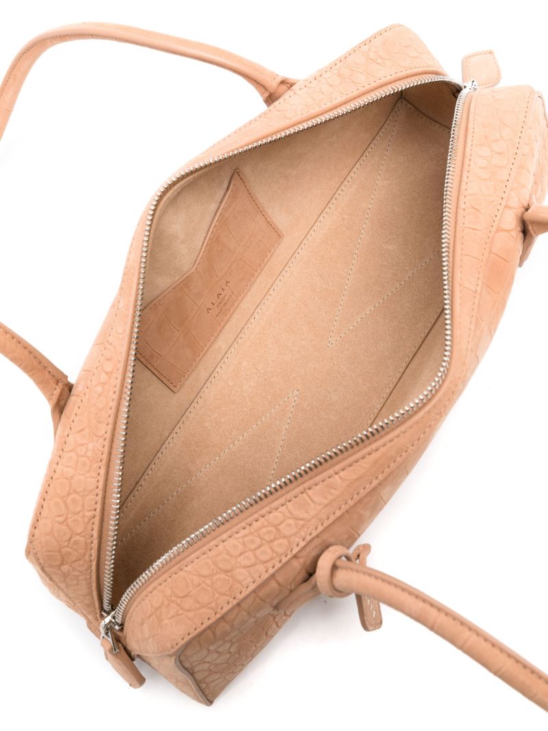 Beige Le Teckel Suede Shoulder Bag