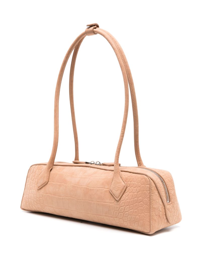 Beige Le Teckel Suede Shoulder Bag