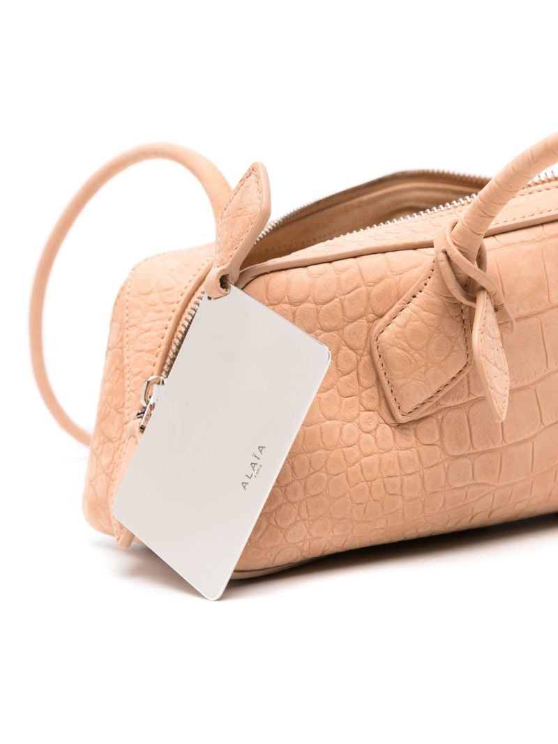 Beige Le Teckel Suede Shoulder Bag