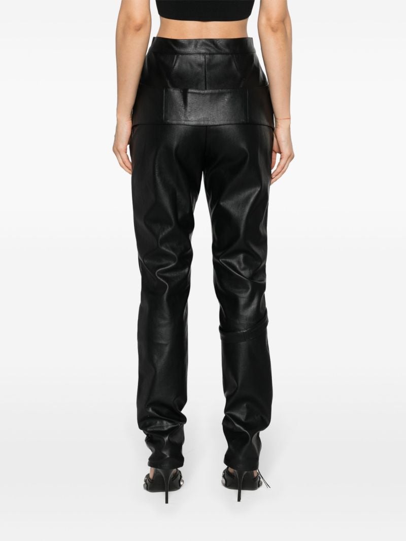 Oil Slick Black Faux Leather Trousers