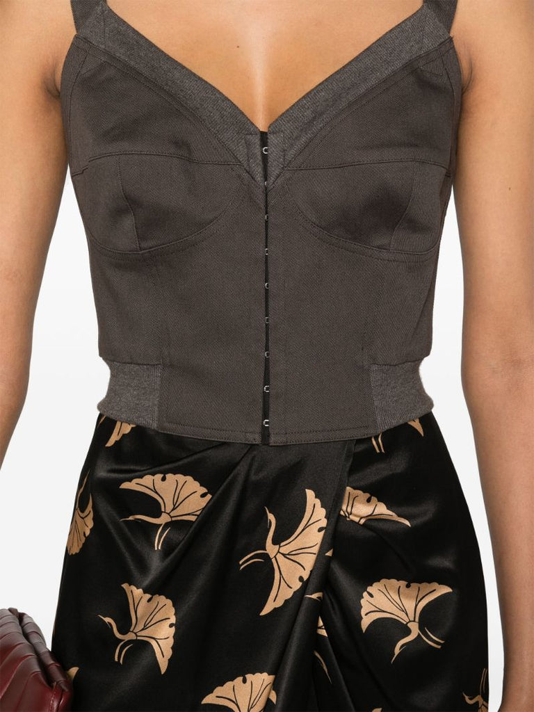 Brown Corset Style Top