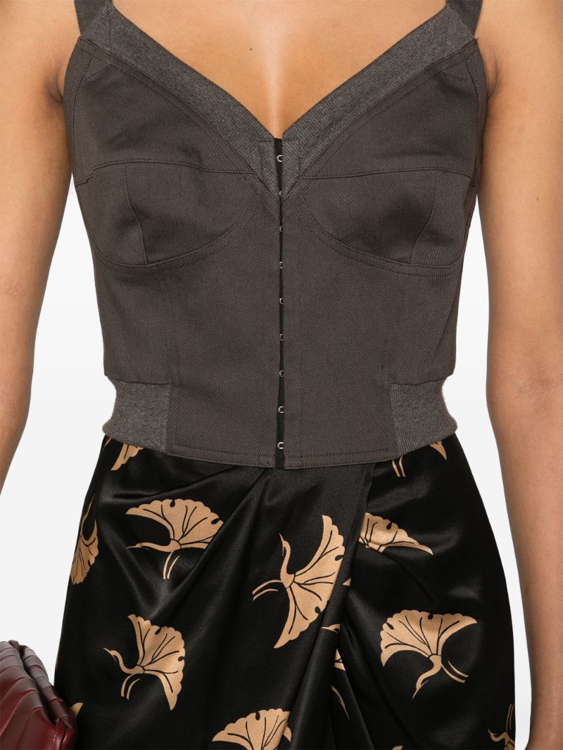 Brown Corset Style Top