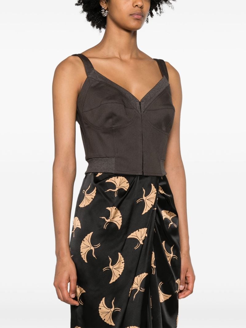 Brown Corset Style Top