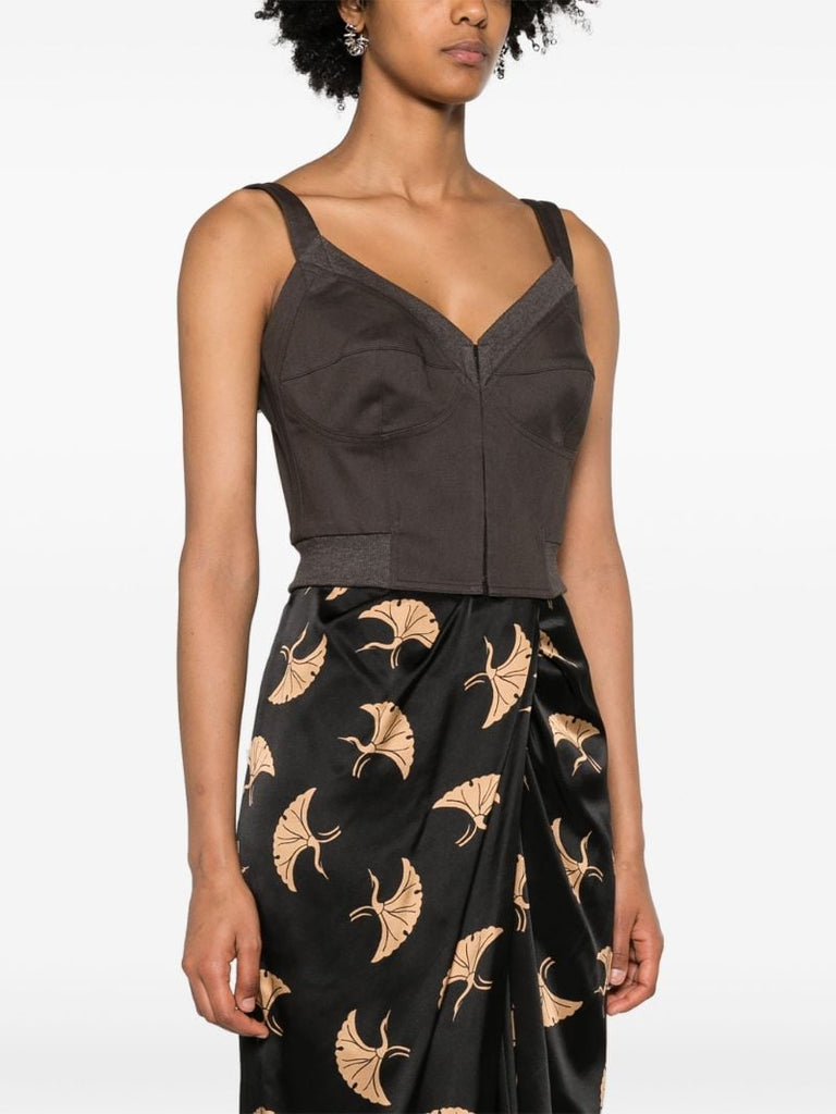 Brown Corset Style Top