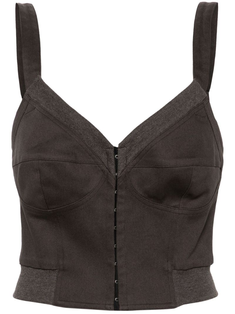 Brown Corset Style Top