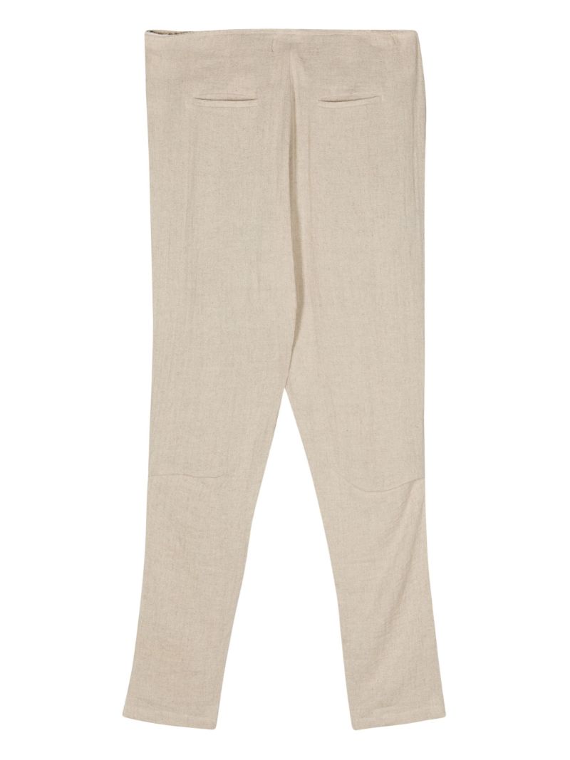 Oat Beige Tapered Trousers