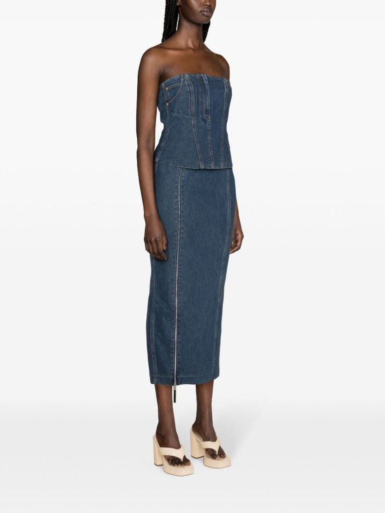 Blue Jo Denim Bandeau Top