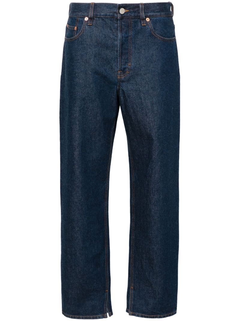Blue Tapered-leg Jeans