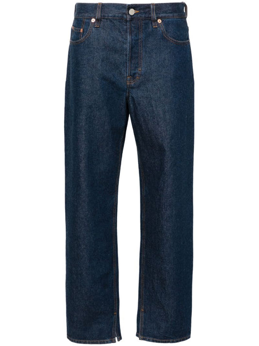 Blue Tapered-leg Jeans