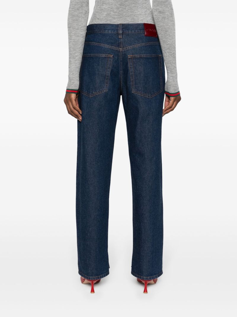 Blue Tapered-leg Jeans