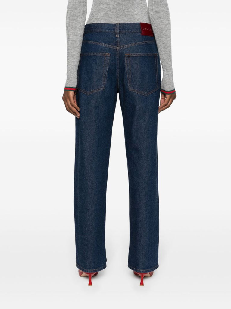 Blue Tapered-leg Jeans